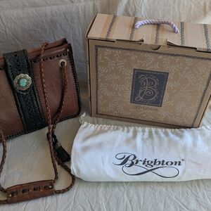 Brighton Selena London Groove Walnut/Acorn Women's Leather Bag